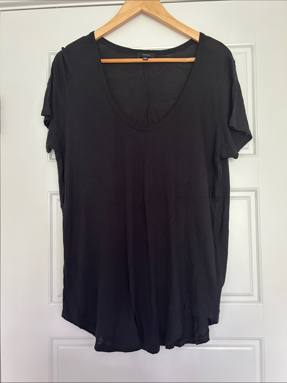 Talula Black Scoop Neck Short Sleeve Tee